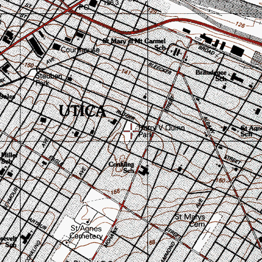 Topographic Map of Harry V Quinn Playground, NY