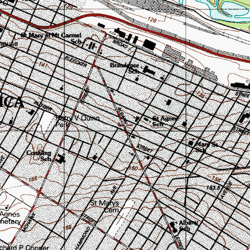 Topographic Map of Bethany Presbyterian Church, NY