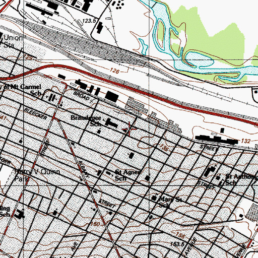 Topographic Map of Saint Cosimo Damiano Roman Catholic Church, NY