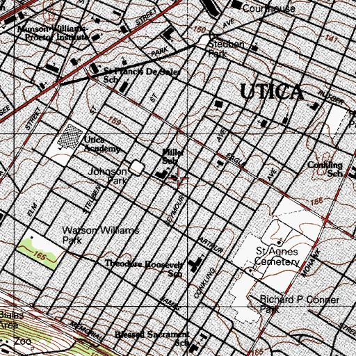Topographic Map of Holy Temple of Jesus Christ Church, NY