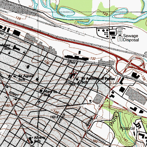 Topographic Map of Wetmore Public School (historical), NY
