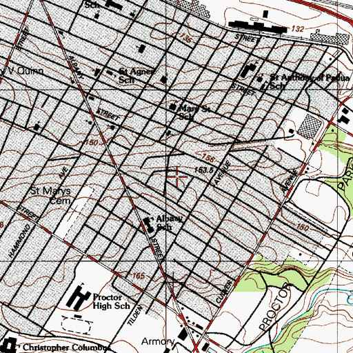 Topographic Map of Kernan Park, NY