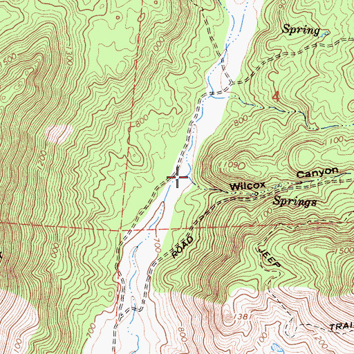 Topographic Map of Wilcox Canyon, CA
