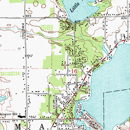 Topographic Map of Deer Forest Park, MI