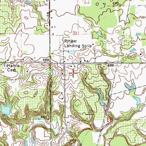 Topographic Map of Ravine View Estates Mobile Home Park, MI