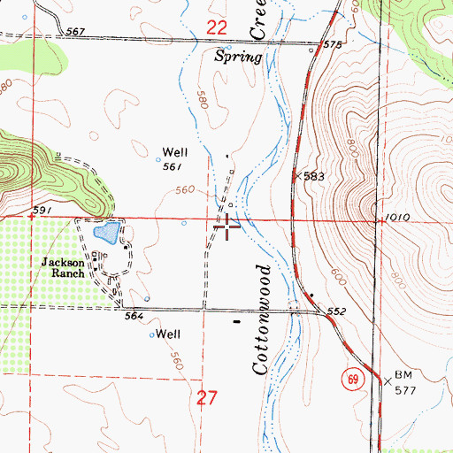Topographic Map of Wilcox Creek, CA