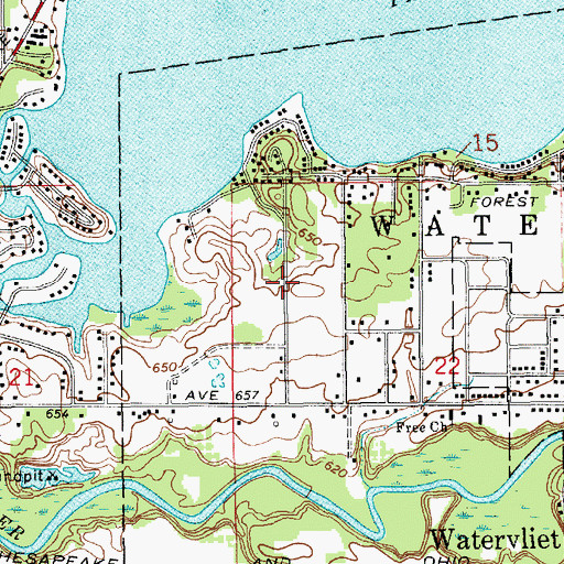 Topographic Map of Paw Paw Lake Golf Club, MI