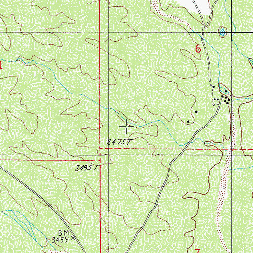 Topographic Map of Pinal County Parkway Rest Area, AZ
