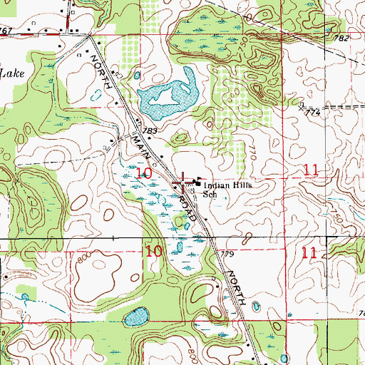 Topographic Map of Faith Victory Fellowship, MI