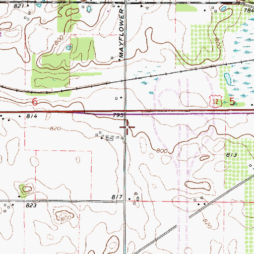 Topographic Map of Lake Michigan College-Bertrand Crossing Campus, MI