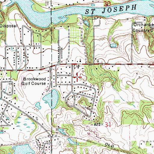 Topographic Map of Samson Park, MI
