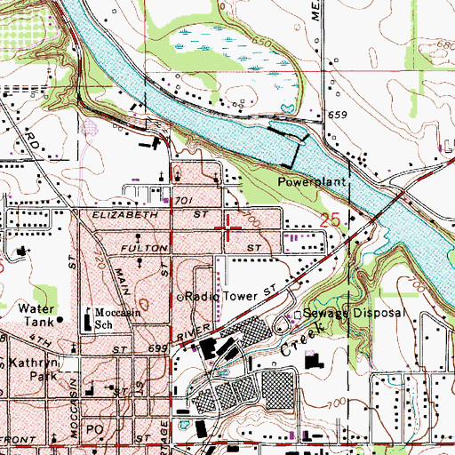Topographic Map of Tot Lot, MI