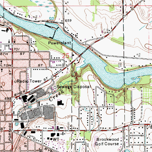 Topographic Map of Stafford Woods Park, MI