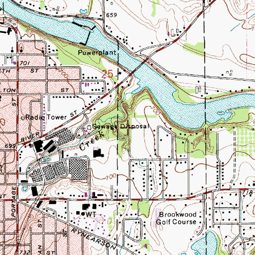 Topographic Map of E B Clark Park, MI