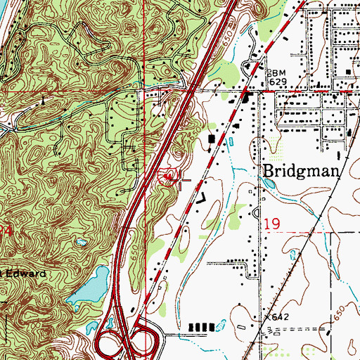 Topographic Map of Central States Community Speedway, MI