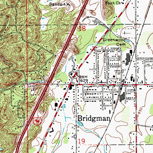 Topographic Map of Southwestern Medical Clinic, MI