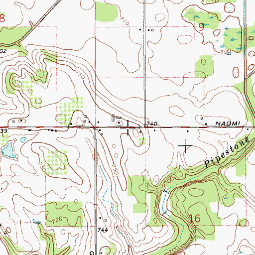 Topographic Map of Eau Claire Seventh-Day Adventist School, MI