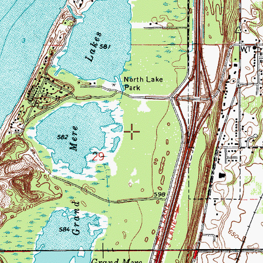 Topographic Map of Grand Mere State Park, MI