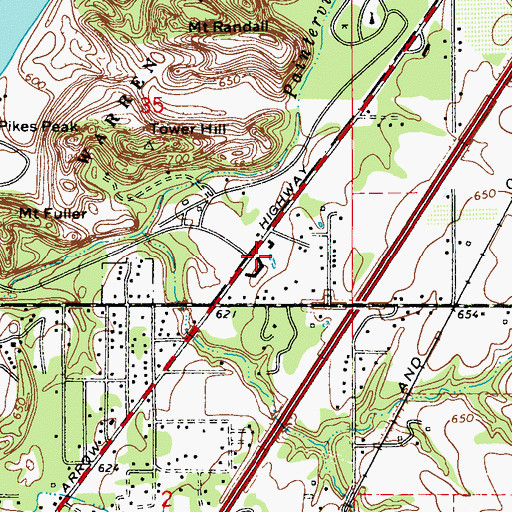 Topographic Map of Kamp Across from the Dunes, MI