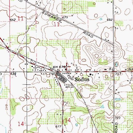 Topographic Map of Saint Paul's Lutheran School, MI