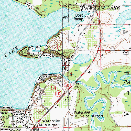 Topographic Map of Sunset Park, MI