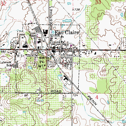 Topographic Map of Friends in Faith Community Church, MI