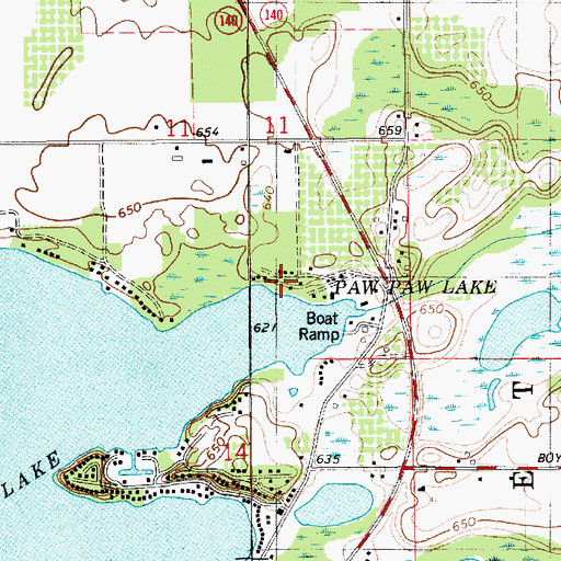 Topographic Map of Living Word Church of God, MI