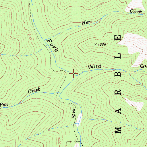 Topographic Map of Wild Gulch, CA