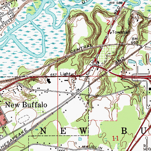 Topographic Map of Prince of Peace Lutheran Church, MI