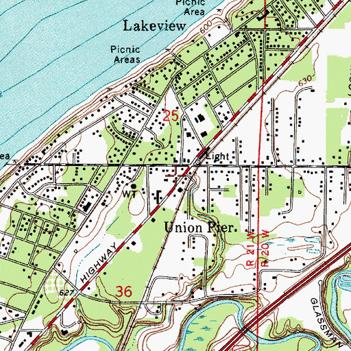 Topographic Map of Wilkinson Village Heritage Museum, MI