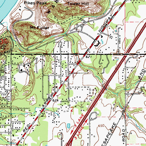Topographic Map of Fellowship Bible Church, MI