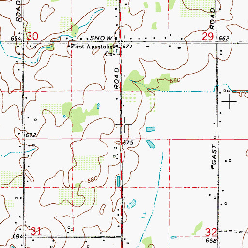 Topographic Map of Country Manor Care Center, MI