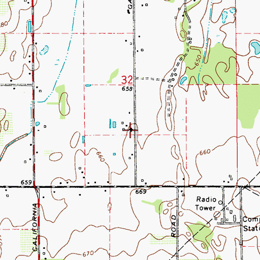 Topographic Map of Bridgman Retirement Home, MI