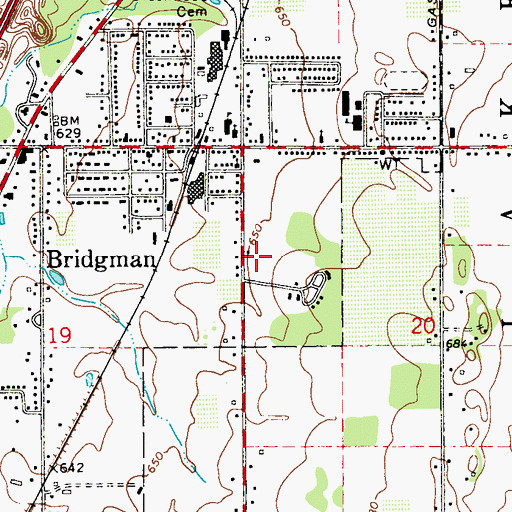 Topographic Map of Lake Michican Christian Center, MI