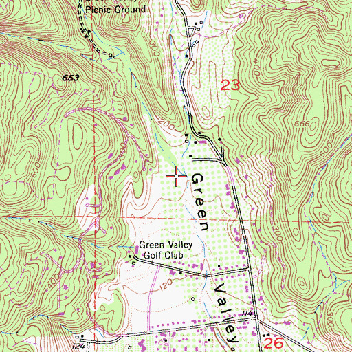 Topographic Map of Wild Horse Creek, CA