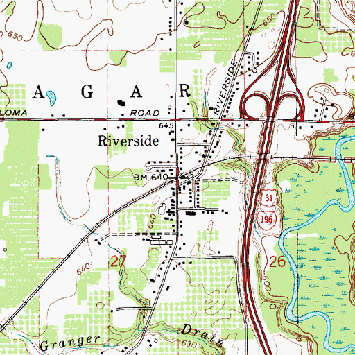 Topographic Map of Crate Basket and Veneer Machinery Museum, MI