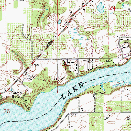 Topographic Map of Full Gospel Adventist Fellowship, MI