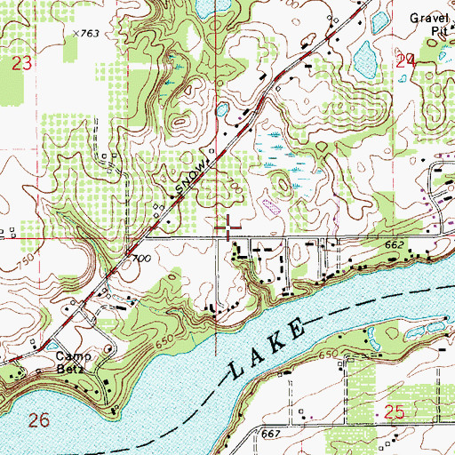 Topographic Map of University Retirement Center, MI