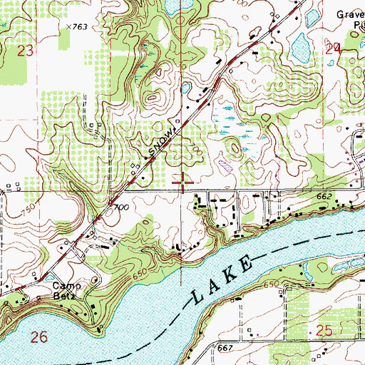 Topographic Map of Andrews Korean Church of Seventh-Day Adventists, MI