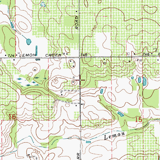 Topographic Map of Redwood Manor Elderly Care, MI