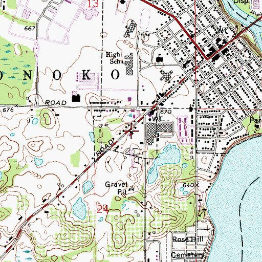 Topographic Map of Full Gospel Pentecostal Church of God, MI