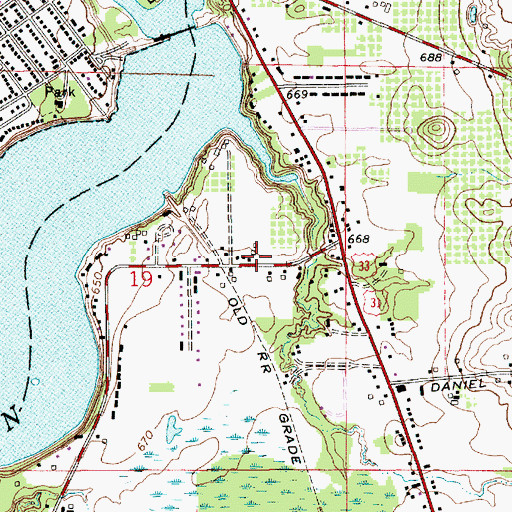 Topographic Map of Pipestone - Berrien Townships - Eau Claire Fire Department Station 2, MI