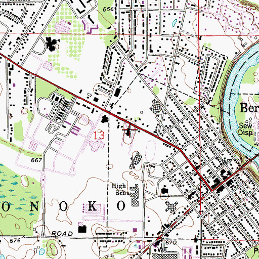 Topographic Map of Seventh-Day Adventist Church, MI