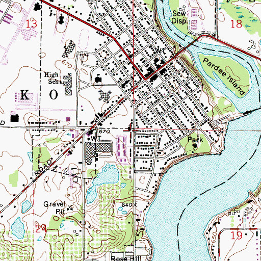 Topographic Map of Saint Gabriel Catholic Church, MI