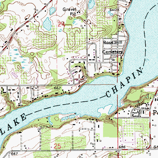 Topographic Map of Berrien Springs High School, MI