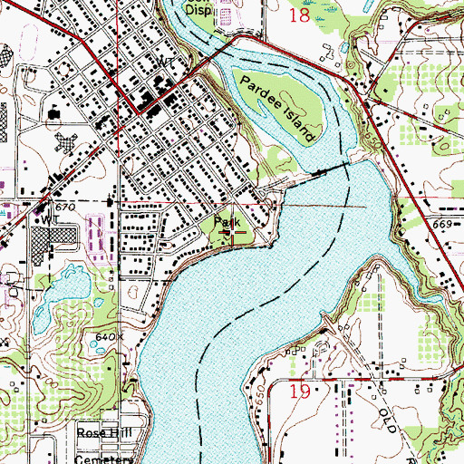 Topographic Map of Indian Fields Grove Park, MI