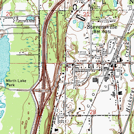 Topographic Map of Lakeside Family Church, MI