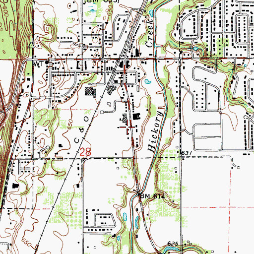 Topographic Map of Berrien County Baptist Church, MI
