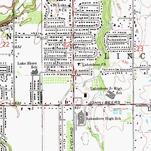 Topographic Map of Southwestern Medical Clinic, MI