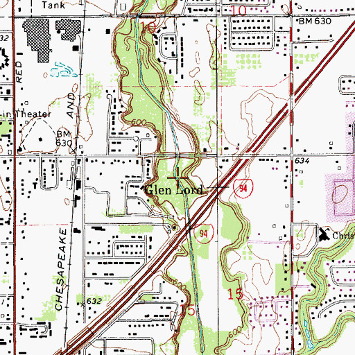 Topographic Map of Rudnick Park, MI